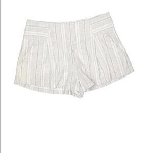 Free People Grey Striped Linen Shorts Size Small